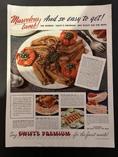 Vtg 1930s AD Swift's Premium Meats, Swift & Co, American Med Assoc, Protein