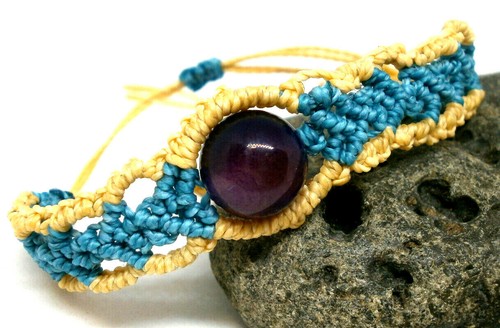 Bague argent, bicolore avec améthyste d'une belle couleur particulière