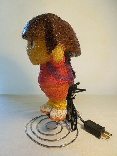Corded Night Light Table Lamp Dora the Explorer Rubber Beaded 10 1/2" Tall - Picture 2 of 10
