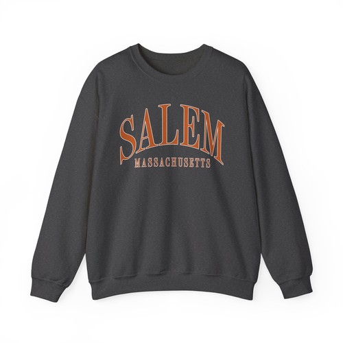 Salem Massachusetts MA Sweatshirt Gifts Crew Neck Long Sleeve Shirt Men - Picture 2 of 29