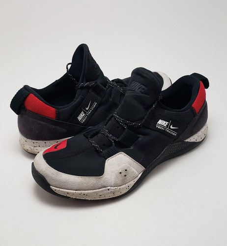 Mens Nike Tech Trainer Black White Red 