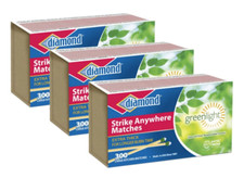(3 boxes) (300 per box)Vintage Diamond Strike Anywhere Matches ****FREE SHIPPING