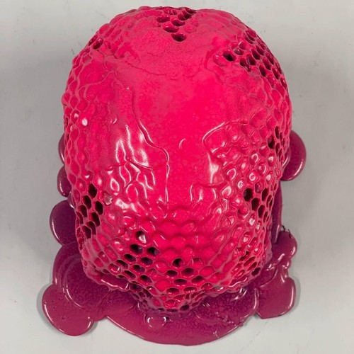 Jack Of The Dust Melted Beehive Skull 1 of 1 Statue Art Sculpture Neon Pink - Picture 5 of 5