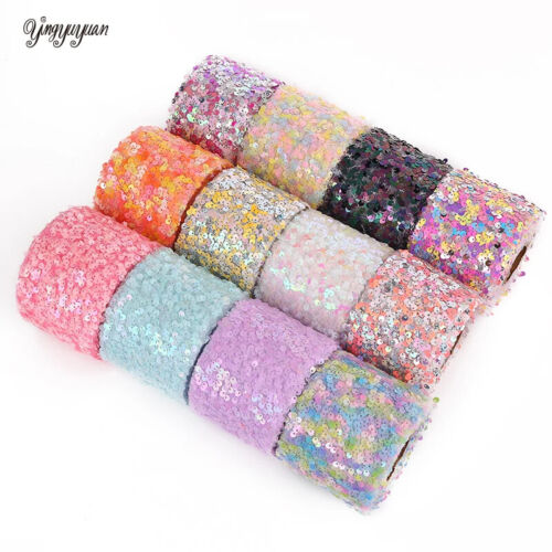 Tulle Roll 10 Yards 8cm Glitter Sequin Ribbon Tutu Fabric Wedding Decoration - Picture 7 of 23