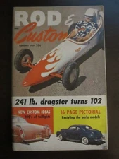 Rod & Custom Magazine February 1959 241 lb. Dragster Turns 102 (AJ)