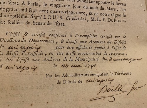 Révolution / Louis XVI / fruits des Domaines nationaux./ 1791, Foix Ariège - Imagen 4 de 4