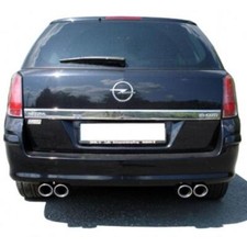 FOX Sportauspuff re li je2x76 gerollt Absorber Opel Astra H Caravan ab 04 2.0l T