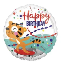 17” Tiger Happy Birthday Helium Balloon