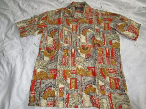 VINTAGE 50S 60S MEN'S SHIRT~LUCKY PEOPLE~TOKYO JAPAN~BRUSHED COTTON ~M L~ALOHA - Picture 1 of 3