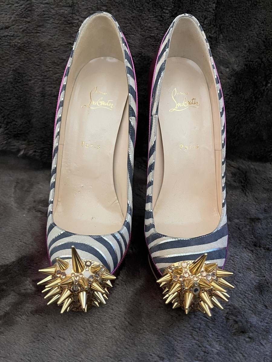 Christian Louboutin Pink Zebra Print Limited Edition Asteroid
