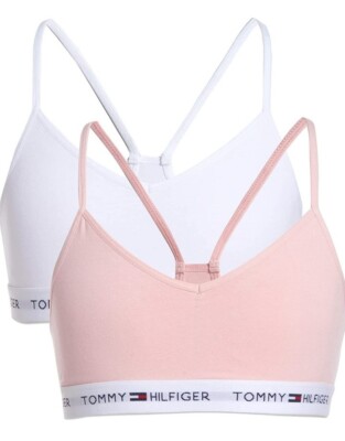 Tommy Hilfiger Girl's Sports BraColor Crystal Rose Size Medium (8-10) New       
