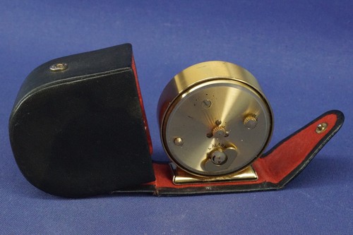 Sveglia da viaggio / orologio da tavolo piccolo / sveglia da viaggio 8 giorni in astuccio meccanico Svizzera - Foto 6 di 6