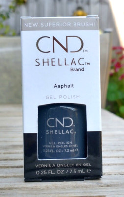 Asphalt Brandneu & Original CND Schellack 7,3 ml - Farbton Asphalt