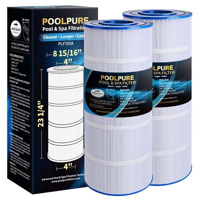 POOLPURE PLF120A Pool Filter Replaces Hayward C1200, CX1200RE, Pleatco PA120