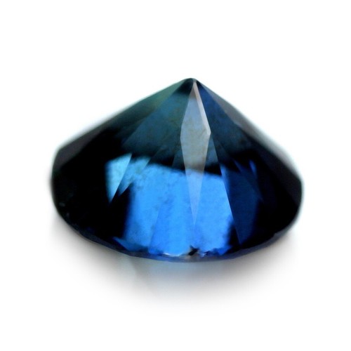 Certified 0.41ct Natural Teal Sapphire VS Clarity 4.31x4.29 mm Brilliant Round - Picture 4 of 4