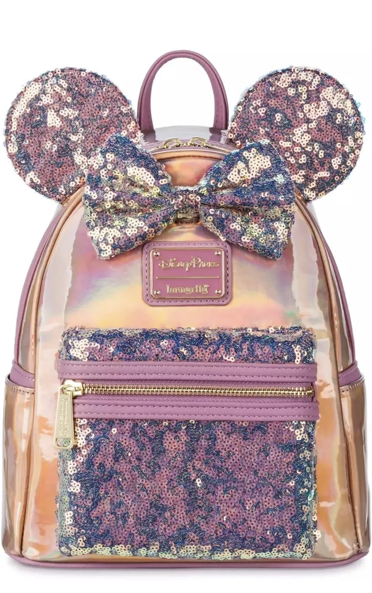 Disney Loungefly Minnie Mouse Earidescent Mini Backpack 