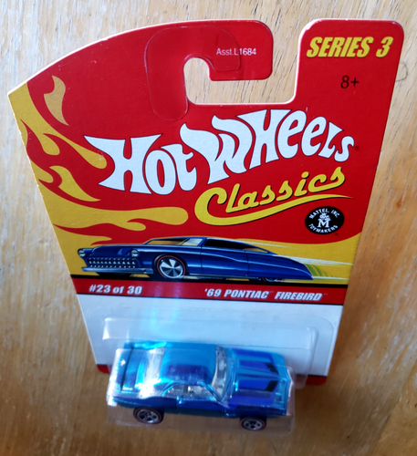Pontiac Firebird 2007 Hot Wheels '69 Aqua Blue Classics serie 3 #23/30 RL 5 SP - Imagen 11 de 15