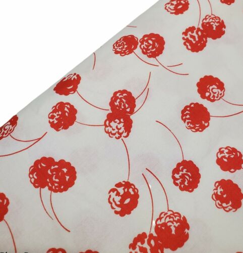 Trapunta floreale rosso Moda Bonnie Camille in tessuto cotone Happy Go Lucky cucita UN GIARDINO  - Foto 1 di 1