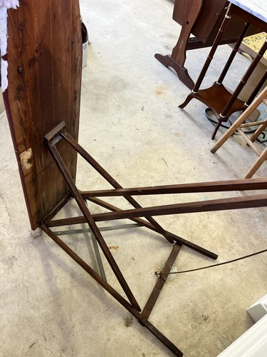 ANTIQUE SANTA CLAUS FOLDING ALL WOOD IRONING BOARD PRIMITIVE - Picture 9 of 9