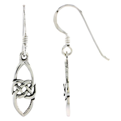 Orecchini Pendenti In Argento Sterling 925 Con Nodo Celtico Triquetra - Simbolo Irlandese