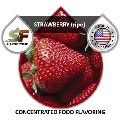 Strawberry (ripe) Food Flavor Drops Flavoring Concentrate - 1oz - SageFox  FL126