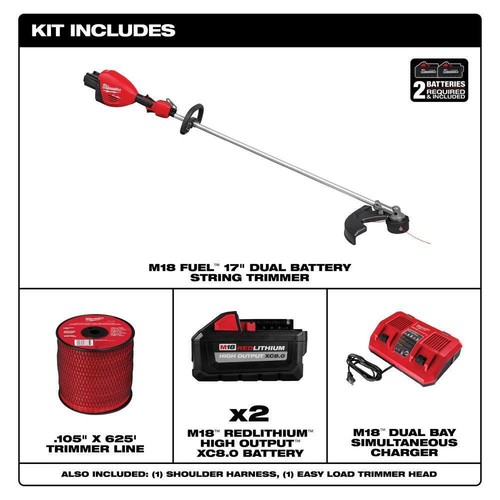 Milwaukee Straight Shaft String Trimmer 18V Brushless Cordless w/ 625 ft. Spool - Picture 5 of 11