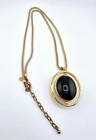 Necklace-Black & Ivory Color-35"-38" L Joan Rivers Reversible Flip-Over Pendant