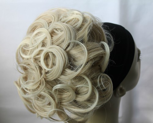 Women's Large Curly Drawstring Synthetic Hairpiece Bun Hairdo Ponytail Extension - Picture 7 of 27
