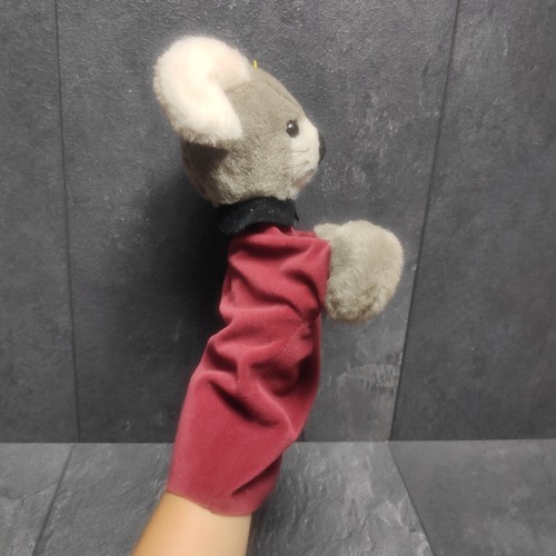 Vintage Steiff Handpuppe Maus 6467/27 Mit Knopf Und Fahne - Bild 5 von 7