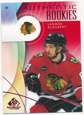LANDON SLAGGERT 2024-25 SP GAME USED EDITION RED AUTHENTIC ROOKIES #216 RC MINT