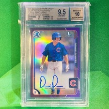Donnie Dewes Auto #'d 094/250 Purple BGS 9.5 10 Refractor 2015 Bowman Draft