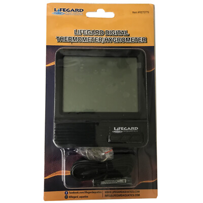 Lifegard Big Time & Temp Digital Aquarium Thermometer In Tank & Air Temperatures