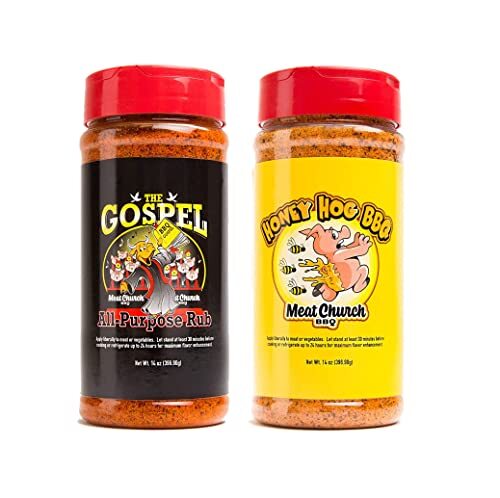 Fleischkirche BBQ Reiben Combo Honig Hog 14 Unzen und The Gospel 14 Unzen BBQ Reiben und Se... - Bild 1 von 7