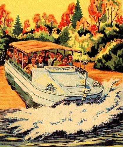 The Ducks Pleasure Tours 1950s Wisconsin Dells Vintage Poster Retro Style Print - Picture 2 of 4