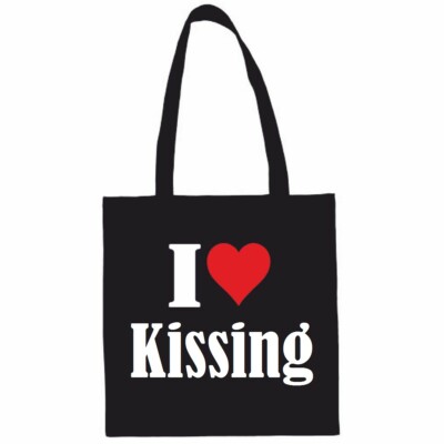 Tasche Beutel Baumwolltasche I Love Kissing Schulbeuten Einkaufstasche Geschenk