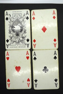 4 x Ace Clubs Diamonds Hearts Pik Venedig San Marco Spielkarte ZP 243