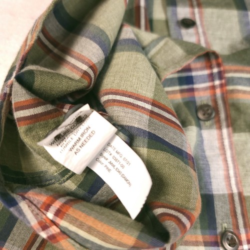 Johnnie O Mens Small Green Hanging Out Button Down Long Sleeve Plaid Shirt - Picture 8 of 9