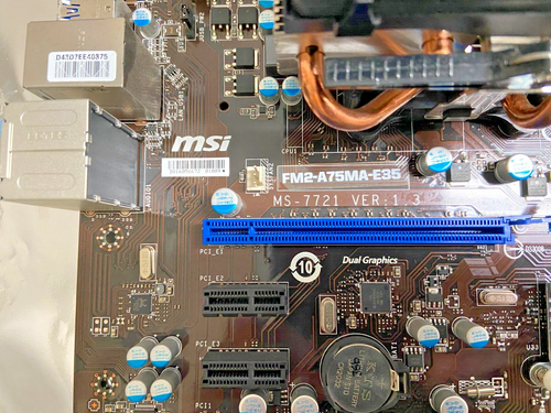 MSI FM2-A75MA-E35 Motherboard + AMD A8 5500 3.2Ghz processor COMBO - Picture 2 of 5