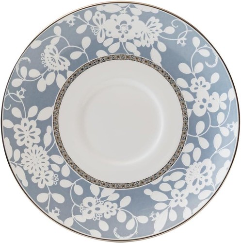 NARUMI Cup & Saucer Milano Bianca Blue Floral Pattern Pair with Box 52536 21800 - Picture 4 of 10
