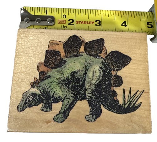 Francobollo vintage in gomma dinosauro Stegosaurus supporti notturni 1994 inutilizzato - Foto 3 di 5