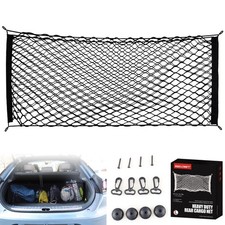 Car Rear Cargo Net Adjustable Elastic Storage Organizer Universal Fit SUV