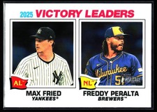 2026 Topps Heritage Baseball Chrome #5 Victory Leaders Max Fried / Freddy Peralt