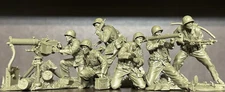 Plastic Platoon US Marines with heavy weapons WW2 toy soldiers 1:32 New Rare