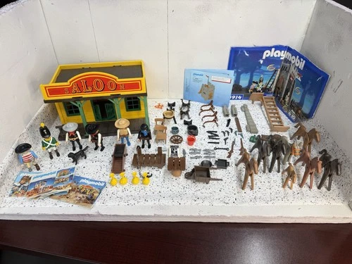 Playmobil Western 3461 Saloon Horses Collection Vintage 3914 Gold Mine Pirate ￼￼