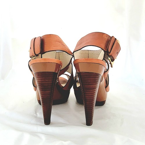 Sexy Michael Kors Ankle Strap Open Toe Platform Heeled Sandals 8.5 M Stylish - Picture 6 of 13