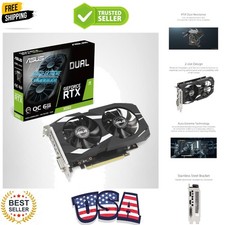 Dual NVIDIA GeForce RTX 3050 6GB OC Edition Gaming Graphics Card - PCIe 4.0, ...