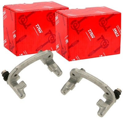 2X TRW BREMSSATTEL HALTER TRÄGER HINTEN passend für MITSUBISHI COLT SMART FORFOU