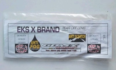 NEU RIP N ROLL EKS X BRAND MX ABREISSGLAS KLAR MX ENDURO BMX MOTOCROSS