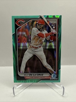 2024 Bowman Chrome - Elly De La Cruz- /199 Aqua Raywave Refractor RC #42  Reds