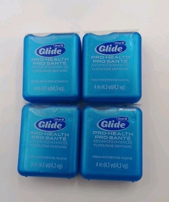 4 Oral-B Glide Pro-Health Advanced Floss Fresh Mint Floss 4m(4.3 Yd) Sealed 